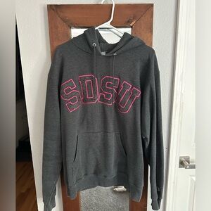 Women’s San Diego State SDSU Hoodie Sweatshirt - Grey and Pink - Size Medium